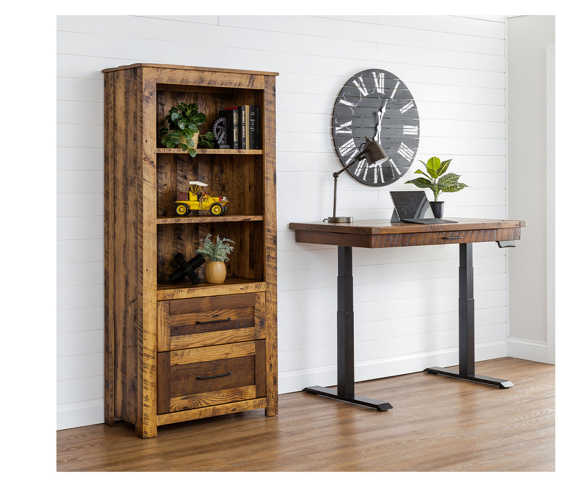 Urban Lodge 6 Ft. Bookcase With Lower Drawers - Image 3