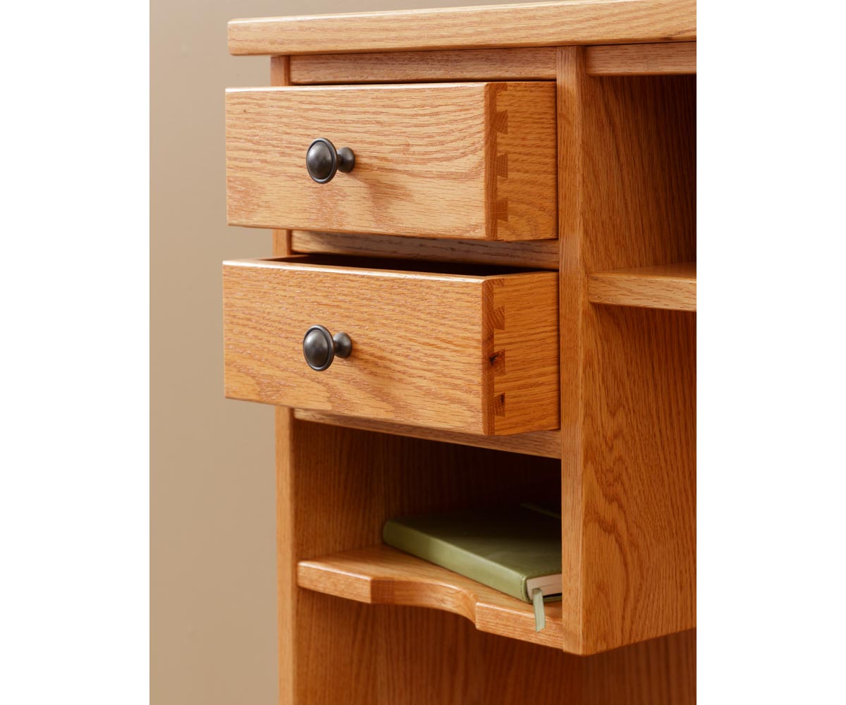 Eshton Single Pedestal Desk with Hutch - Image 3