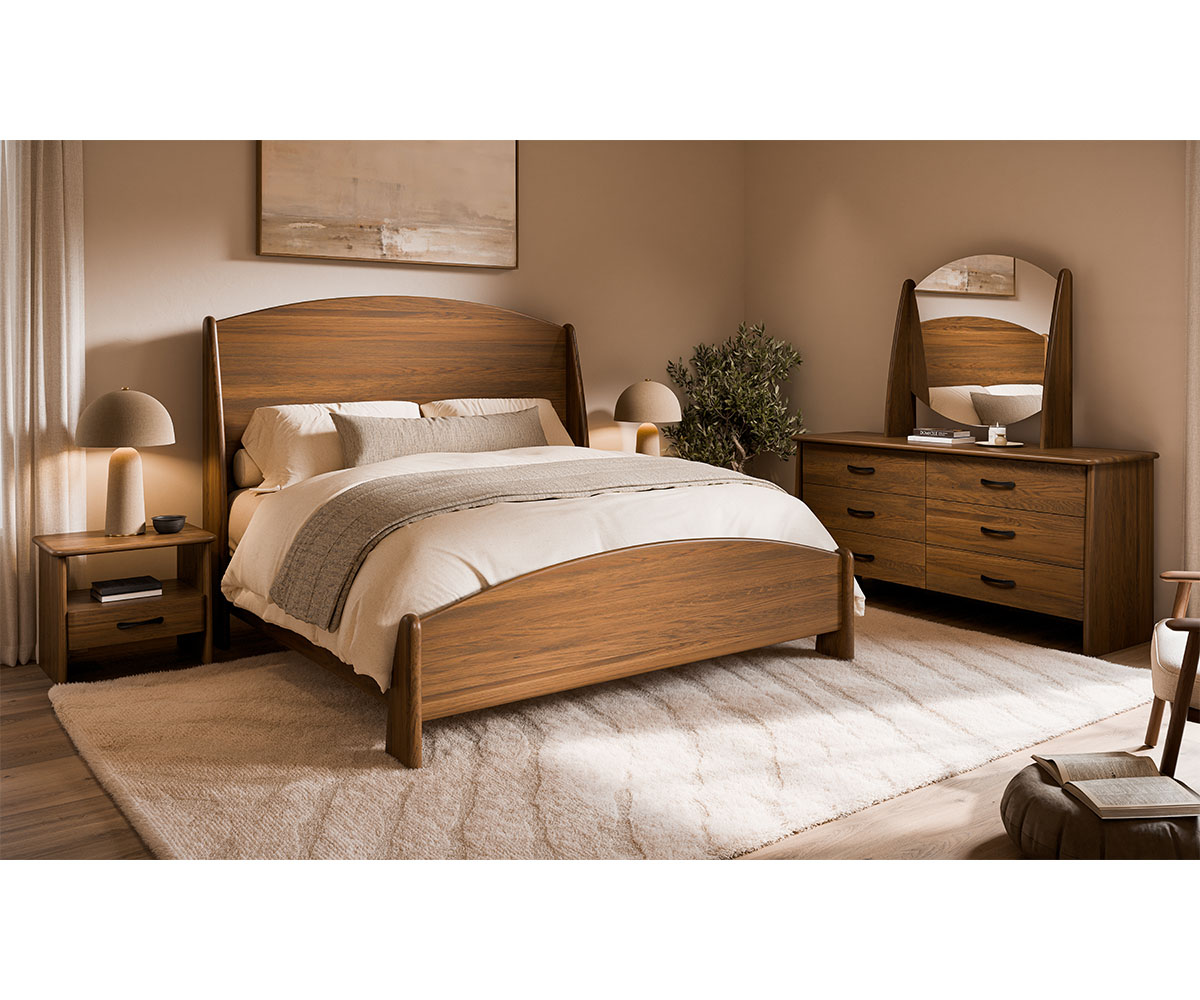 Pueblo 1 Drawer Nightstand Curved - Image 2