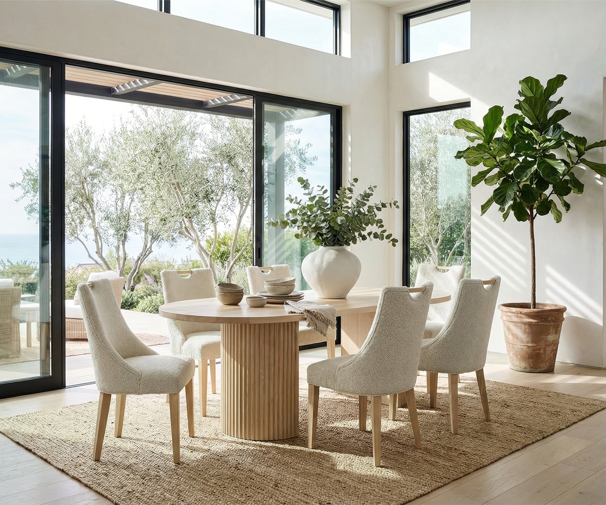 Rainier Double Pedestal Dining Collection