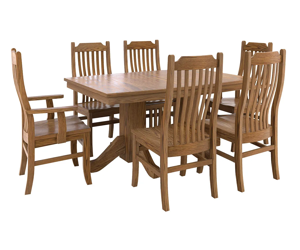 Shaker Double Pedestal Table - Image 2
