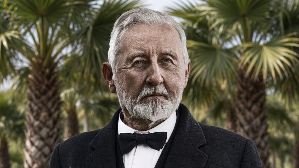 Interpretive portrait of John Stiles Collins, Moorestown Quaker, lumber merchant, and founding developer of Miami Beach.