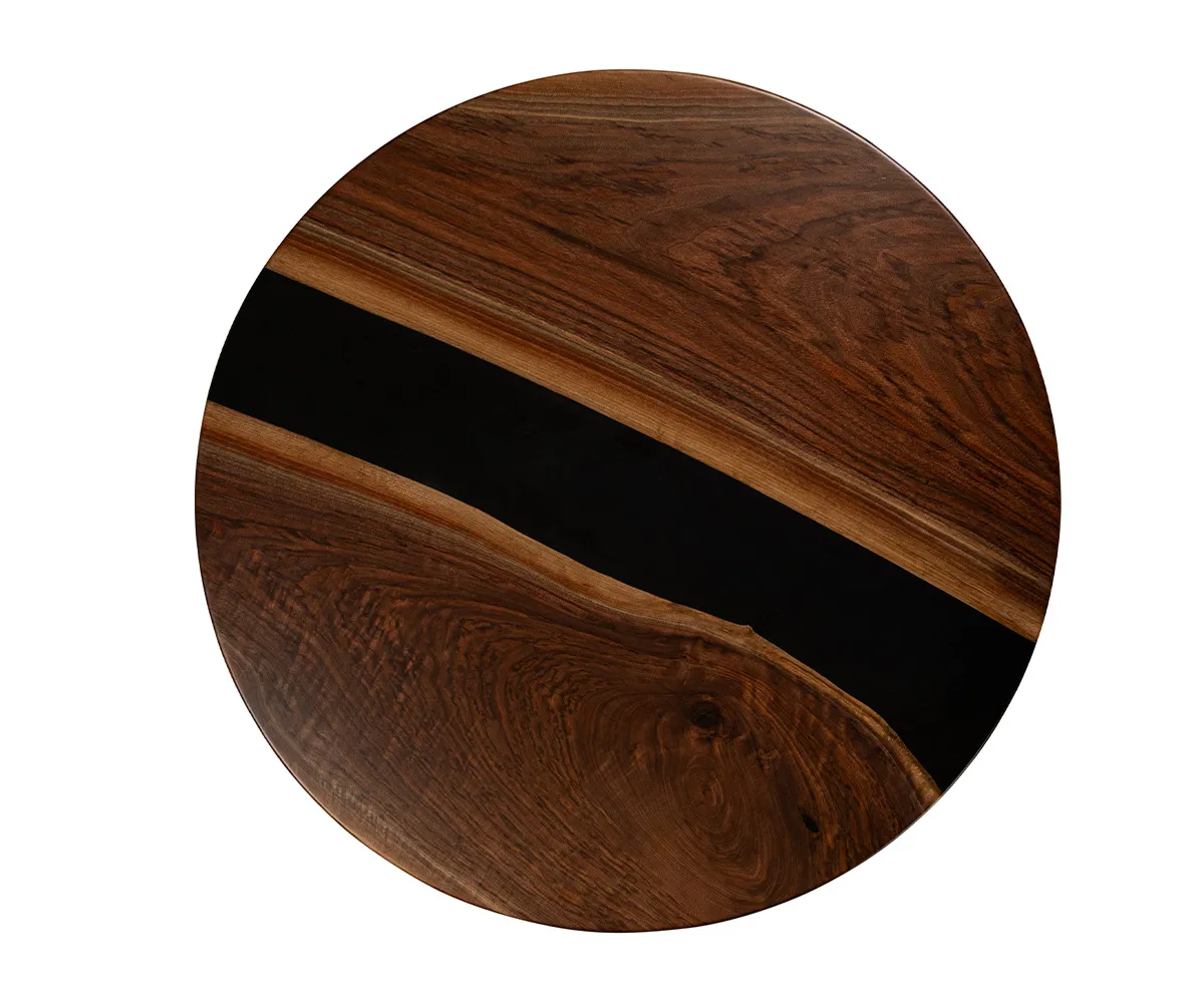 Round Black Walnut Slab - Image 3